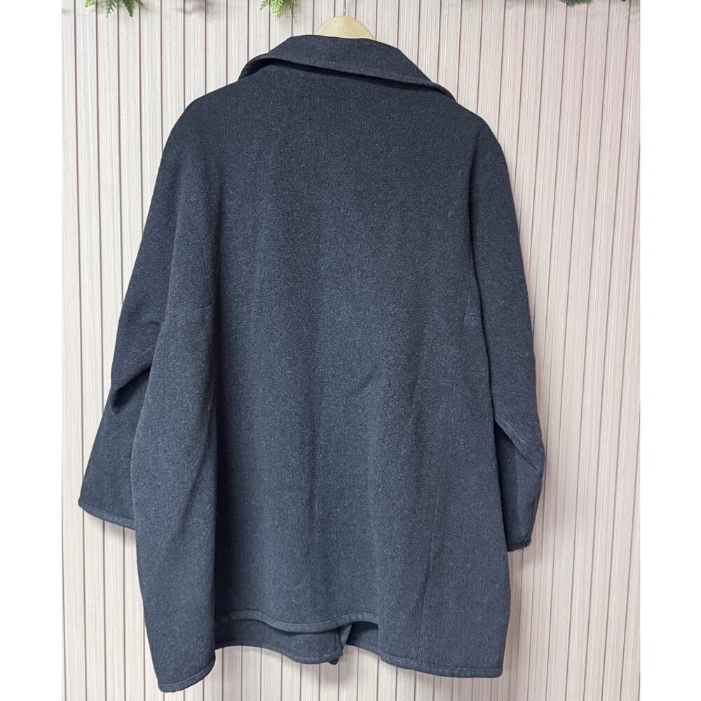 Eileen Fisher Boiled 100% Wool Jacket Gray Size L - Picture 3 of 11